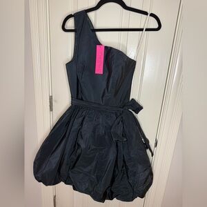 NWT Lilly Pulitzer Sondradee One Shoulder Onyx Dress Size 8